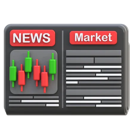 Financial News  3D Icon