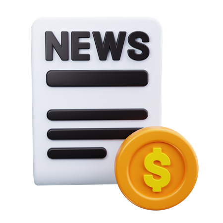 Financial News  3D Icon