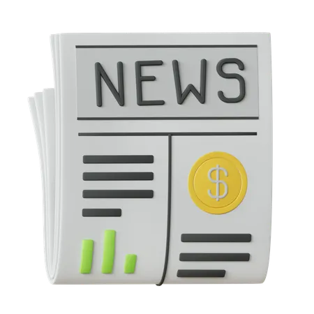 Financial News  3D Icon