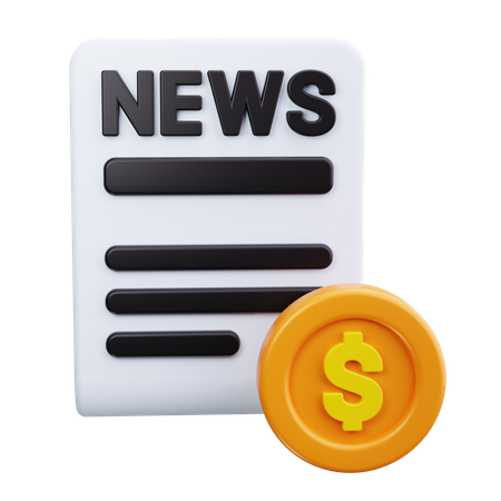 Financial News  3D Icon