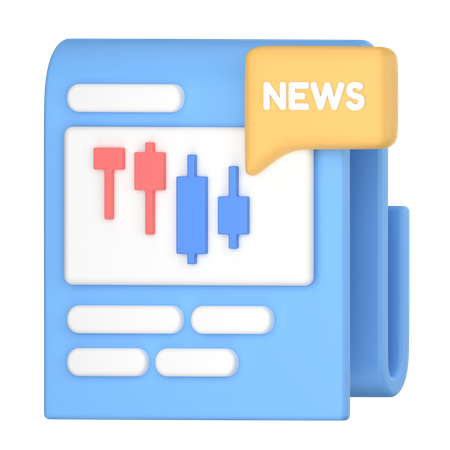 Financial news  3D Icon
