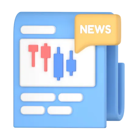 Financial news 3D Icon