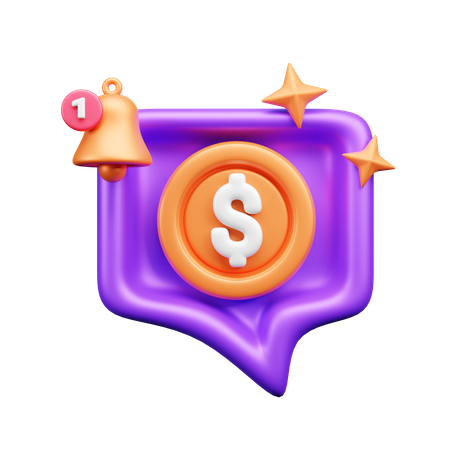 Financial notification  3D Icon