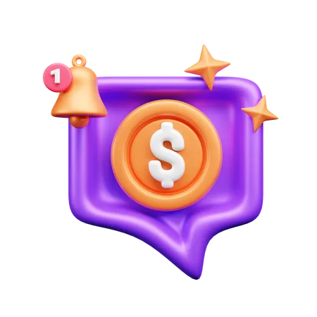 Financial notification  3D Icon