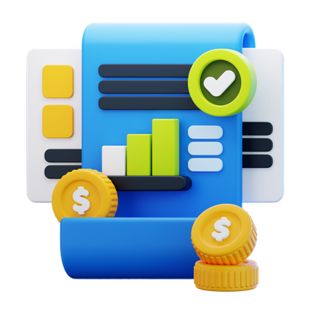 Financial Paper  3D Icon