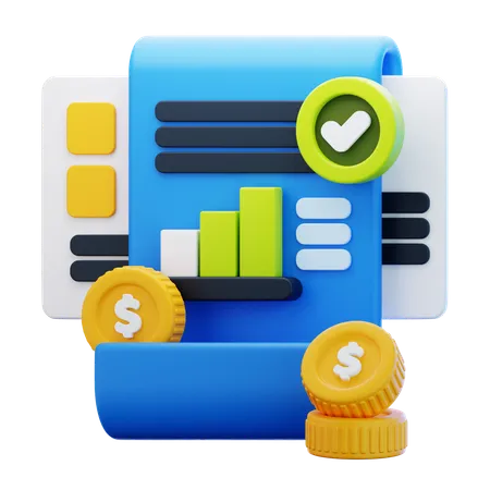 Financial Paper  3D Icon