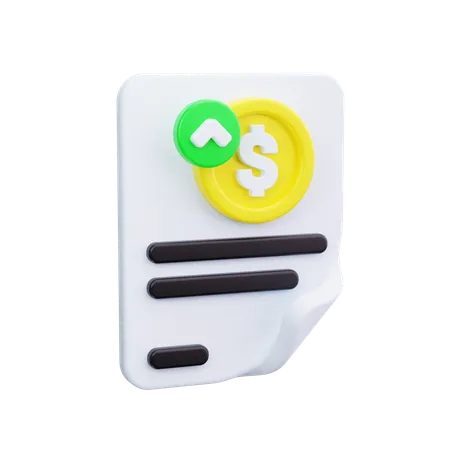 Financial Paper  3D Icon