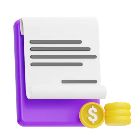 Financial Paper 3D Icon