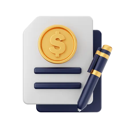 Financial Paper  3D Icon