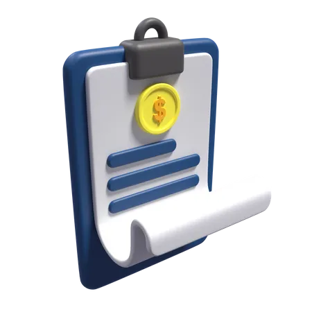 Financial Paper  3D Icon