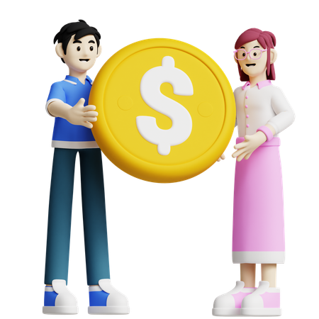 Financial Partnership  3D Icon