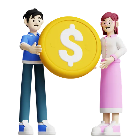 Financial Partnership  3D Icon