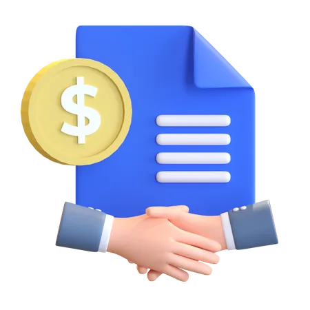 Financial Partnership  3D Icon