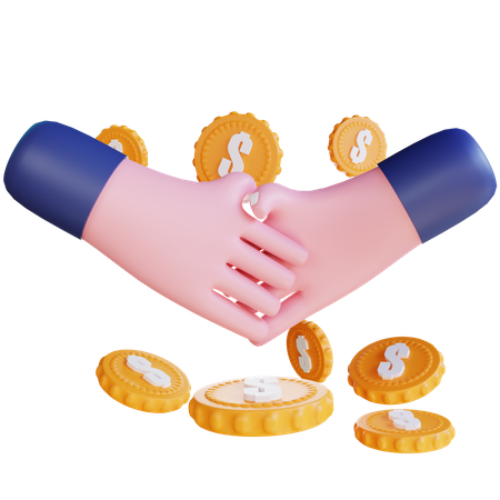 Financial Partnership  3D Icon