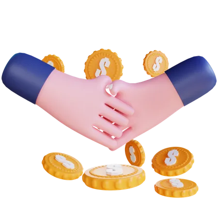 Financial Partnership  3D Icon