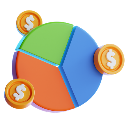 Financial Pie Chart  3D Icon