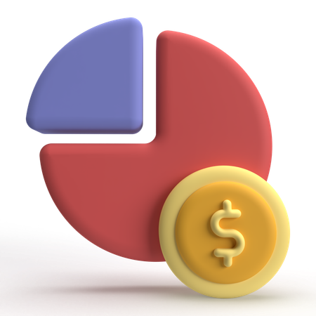 Financial Pie Chart  3D Icon