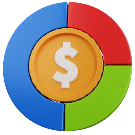 Financial Pie Chart  3D Icon