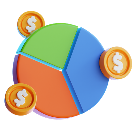 Financial Pie Chart  3D Icon