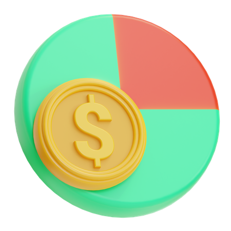 Financial Pie Chart 3D Icon