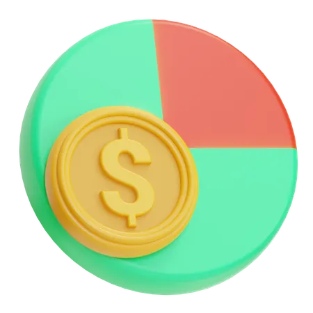 Financial Pie Chart  3D Icon