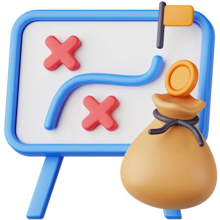 財務計画  3D Icon