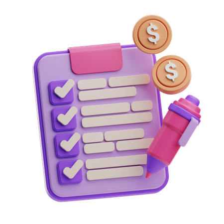 財務計画  3D Icon
