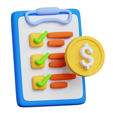 財務計画  3D Icon