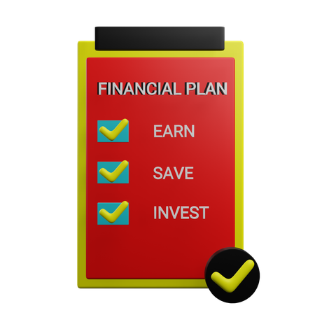 Financial Plan  3D Icon