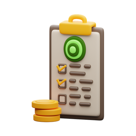 財務計画  3D Icon