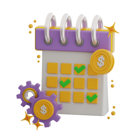 財務計画  3D Icon