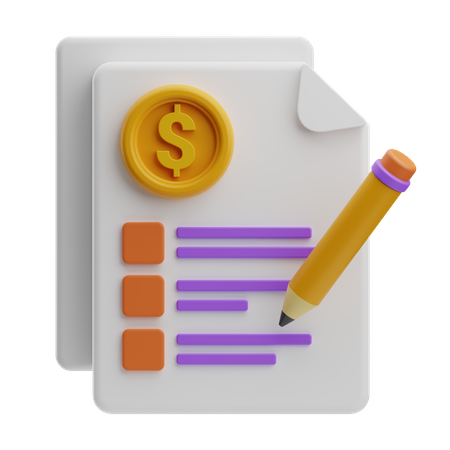 Financial planning  3D Icon