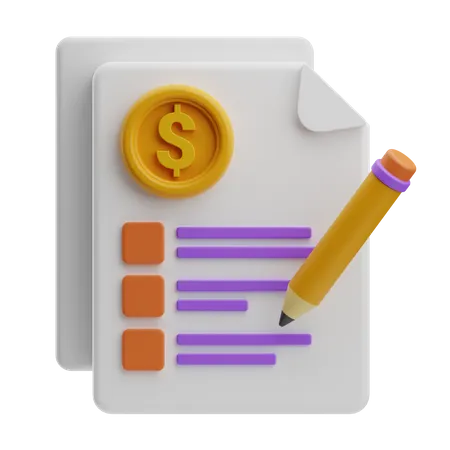 Financial planning  3D Icon