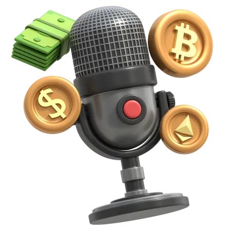 Financial Podcast  3D Icon