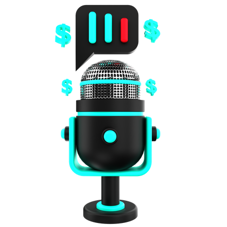 Financial Podcast  3D Icon