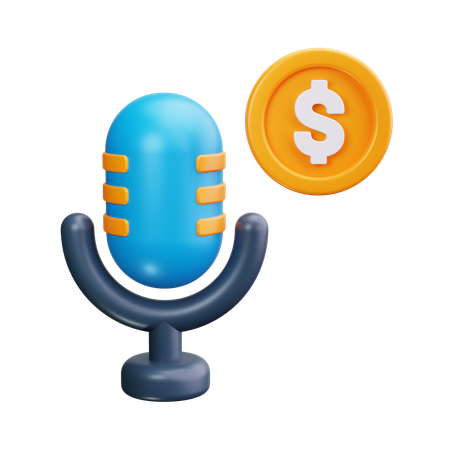 Financial Podcast  3D Icon