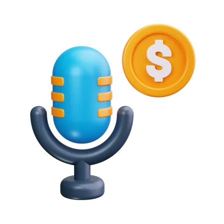 Financial Podcast  3D Icon