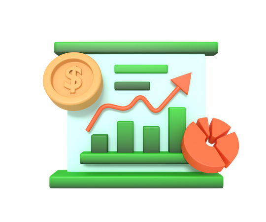 Financial Presentation  3D Icon