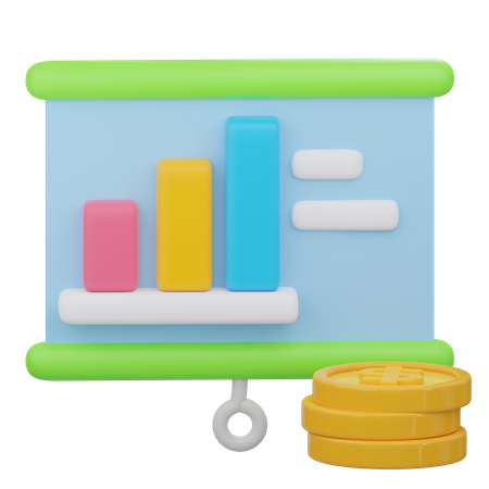 Financial Presentation  3D Icon