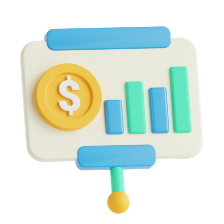 Financial Presentation  3D Icon