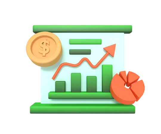 Financial Presentation  3D Icon