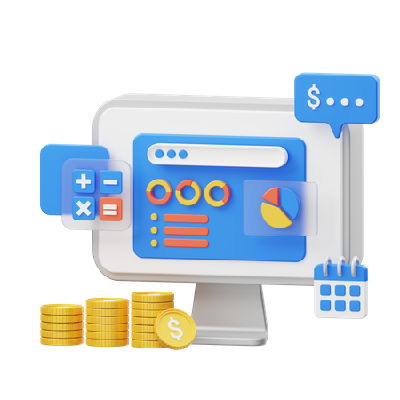 Financial Presentation  3D Icon