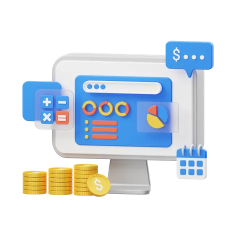 Financial Presentation  3D Icon