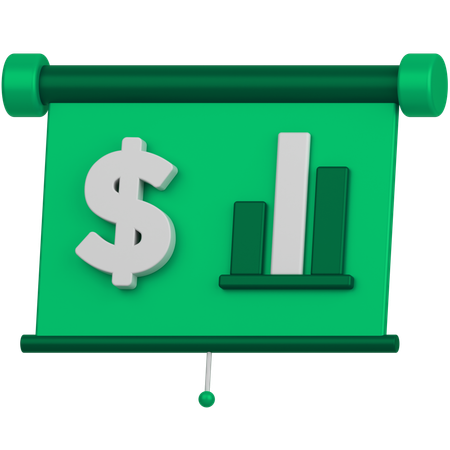 Financial Presentation  3D Icon