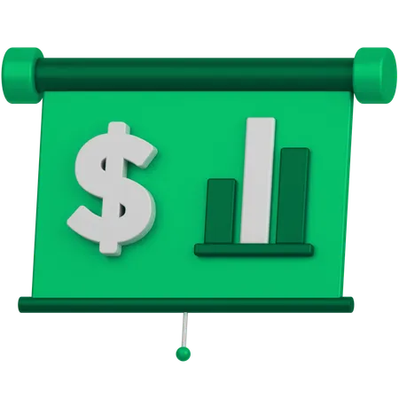 Financial Presentation  3D Icon