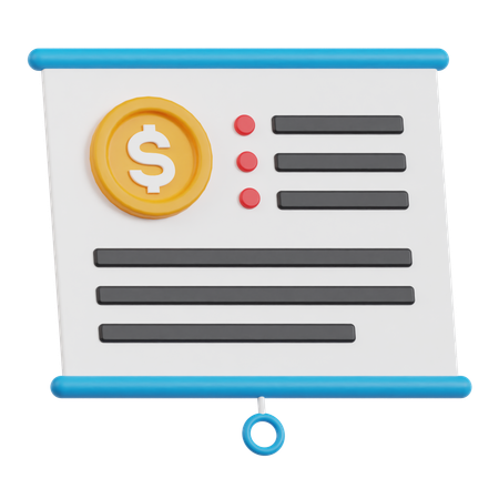 Financial Presentation  3D Icon