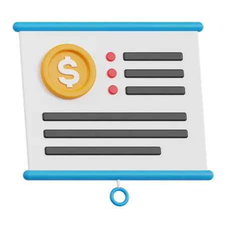 Financial Presentation  3D Icon