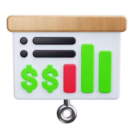 Financial Presentation  3D Icon