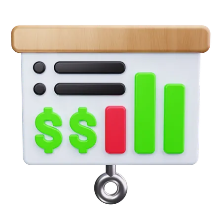 Financial Presentation  3D Icon