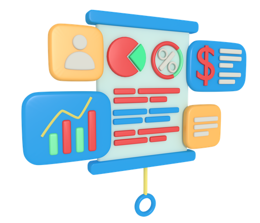 Financial Presentation  3D Illustration